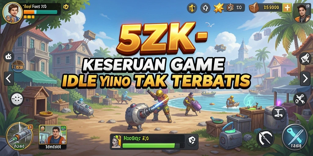 Tangkapan layar utama 5ZK menampilkan gameplay Idle yang menarik.