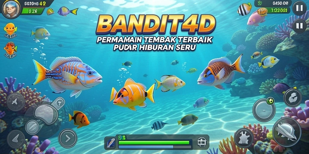 Screenshot utama menunjukkan aksi seru dalam permainan Tembak Ikan.