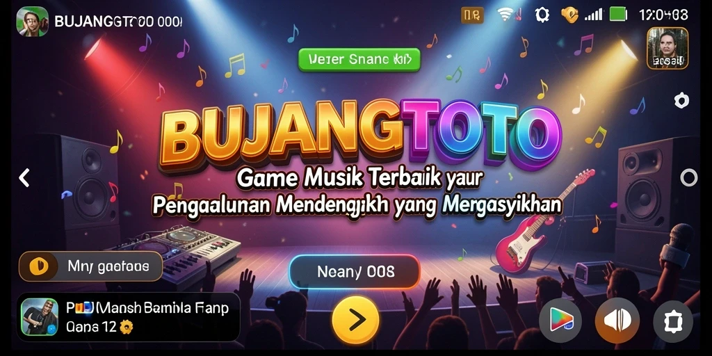 Tampilan gameplay yang menyenangkan dengan fitur musik interaktif.