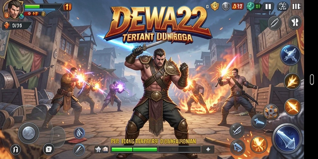 Gameplay pertarungan intens di DEWA22 dengan karakter unik.