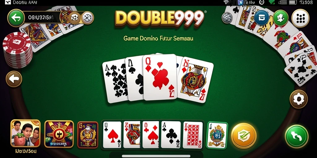 Tampilan permainan Domino yang menyerukan di DOUBLE999.