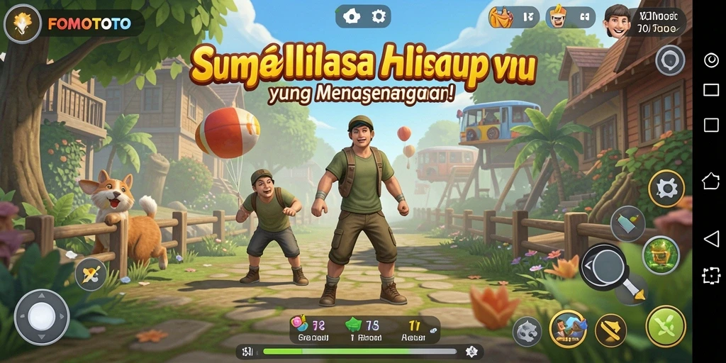 Tampilan gameplay FOMOTOTO yang menarik di dunia simulasi.