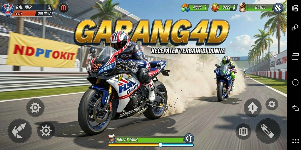 Tampilan menakjubkan dari gameplay balap motor GARANG4D.