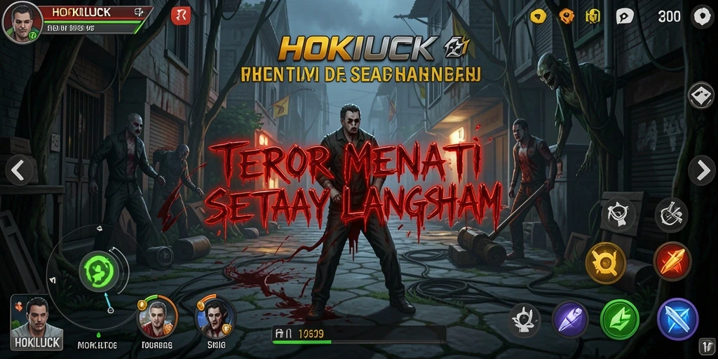 Tampilan mencekam dari gameplay HOKILUCK yang memikat.