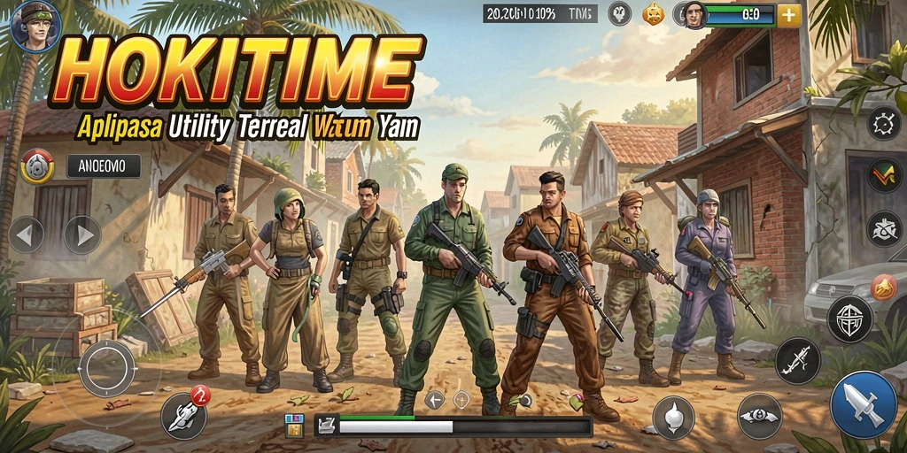 Screenshot utama aplikasi HOKITIME yang menampilkan antarmuka pengguna.
