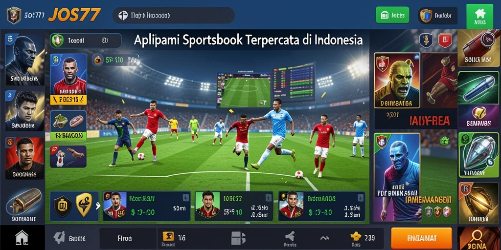 Tampilan antarmuka JOS77 saat bermain taruhan olahraga.