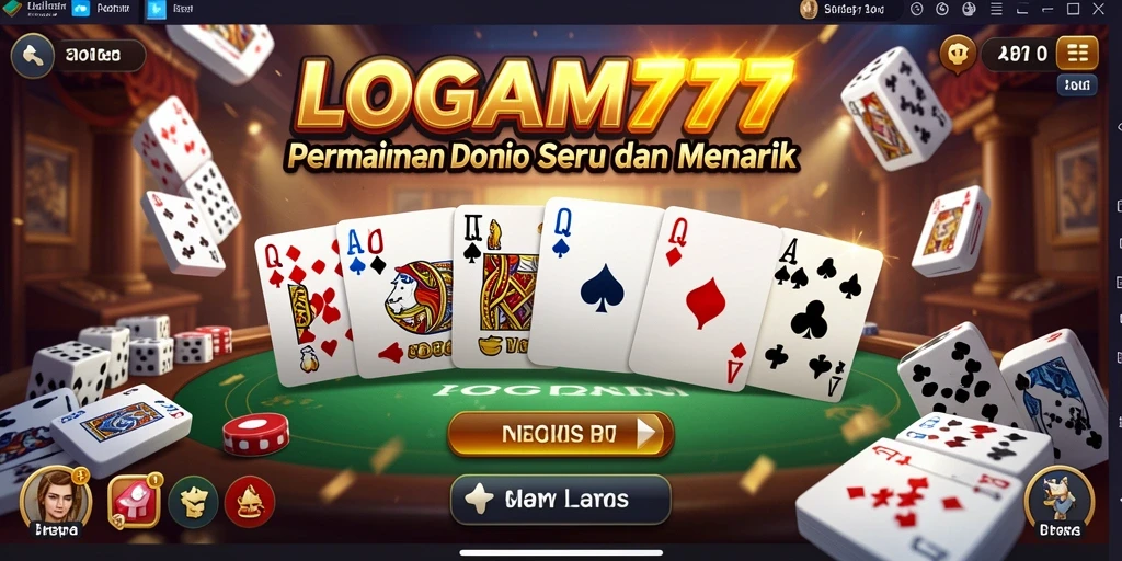 Tampilan gameplay seru dari permainan Domino LOGAM777.