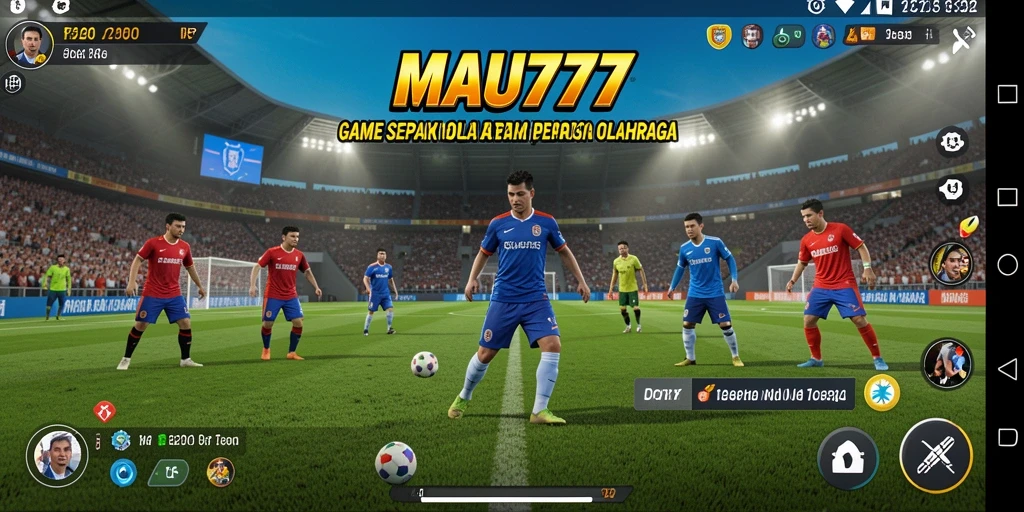 Tampilkan pengalaman gameplay nyata dari MAU777 dengan aksi sepak bola.