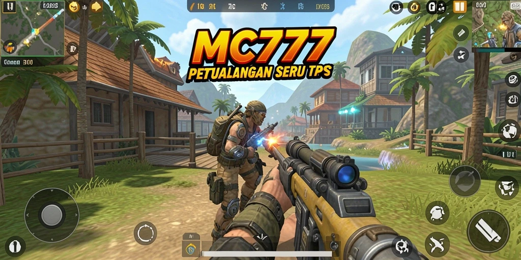 Tangkapan layar dari gameplay seru MC777 dalam pertempuran TPS.