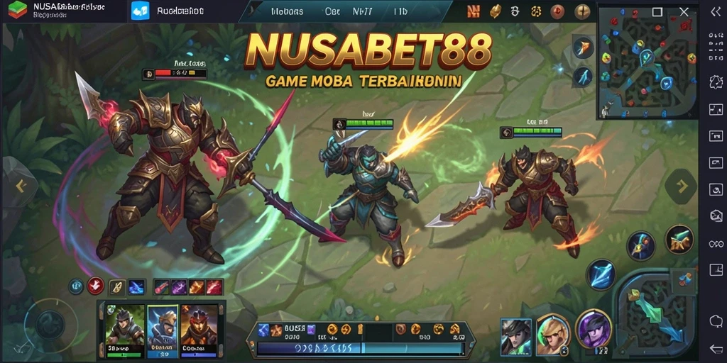Gameplay seru dalam NUSABET88 dengan pertarungan tim yang intens.