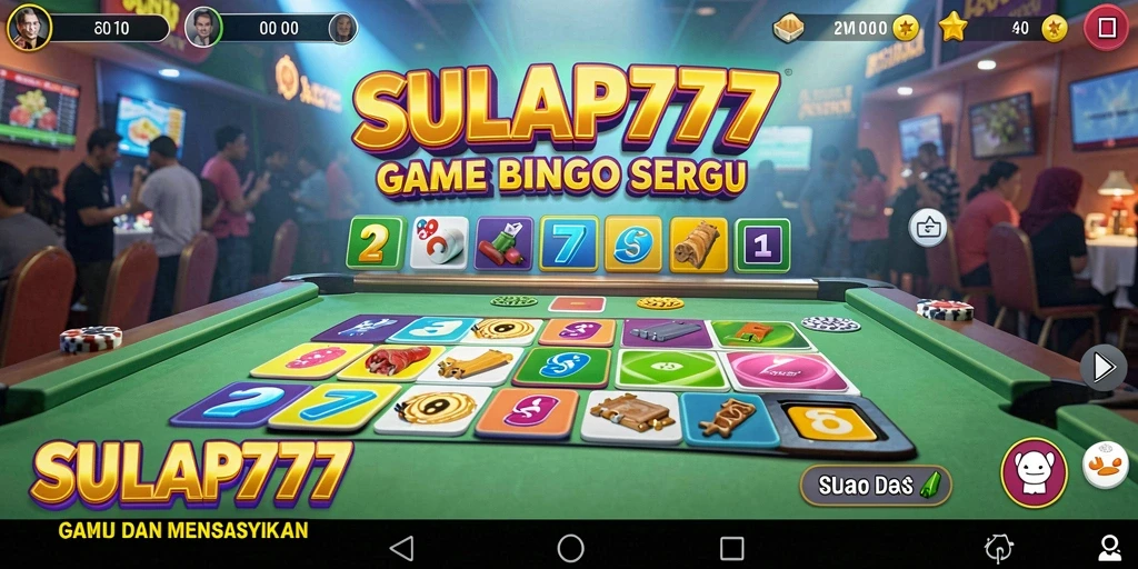 Tampilan gameplay Bingo SULAP777 yang penuh warna.
